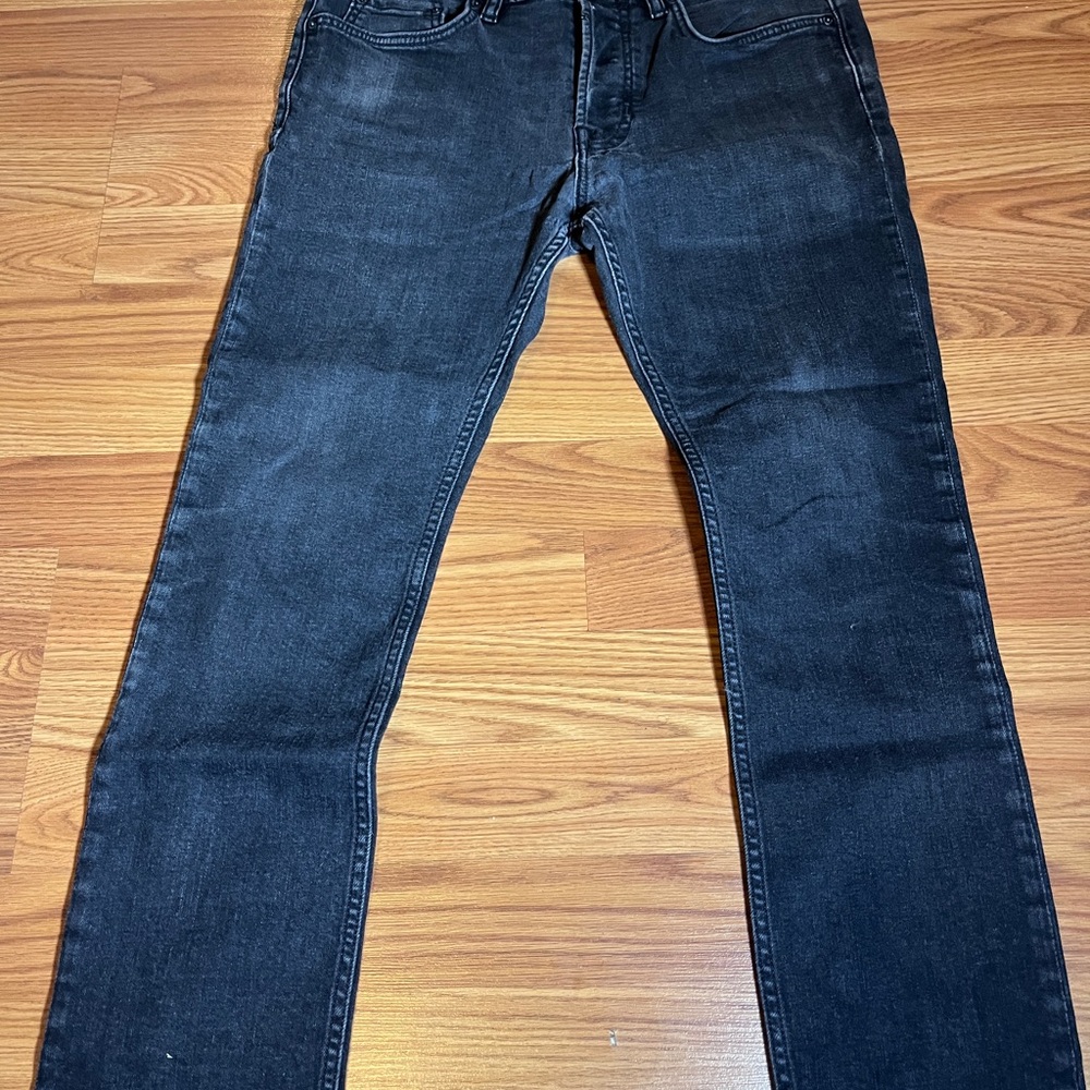 All Saints Black Straight-Leg Pants Size 32